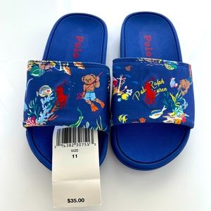 Polo Ralph Lauren Pool Slide Toddler Kids Sandals Flip Flop New NWT